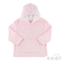 HD305-P-24: Pink Bunny Embossed Hoodie (2-4 Years)